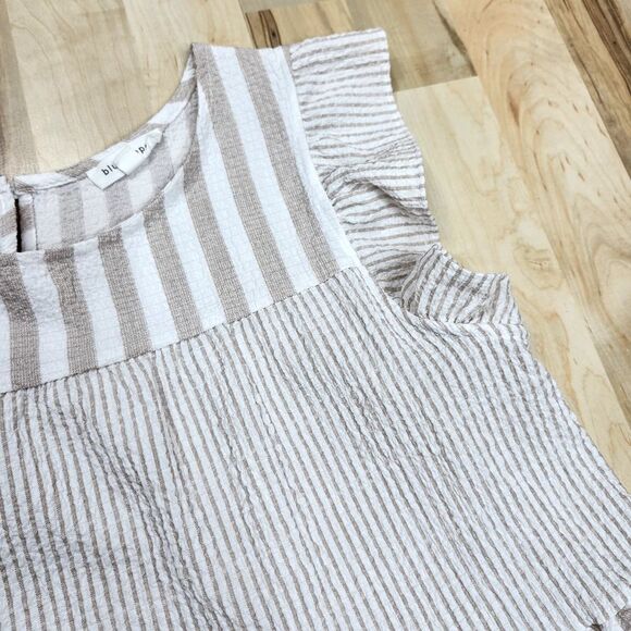 Blu Pepper Striped Ruffle Blouse - Picture 7 of 10